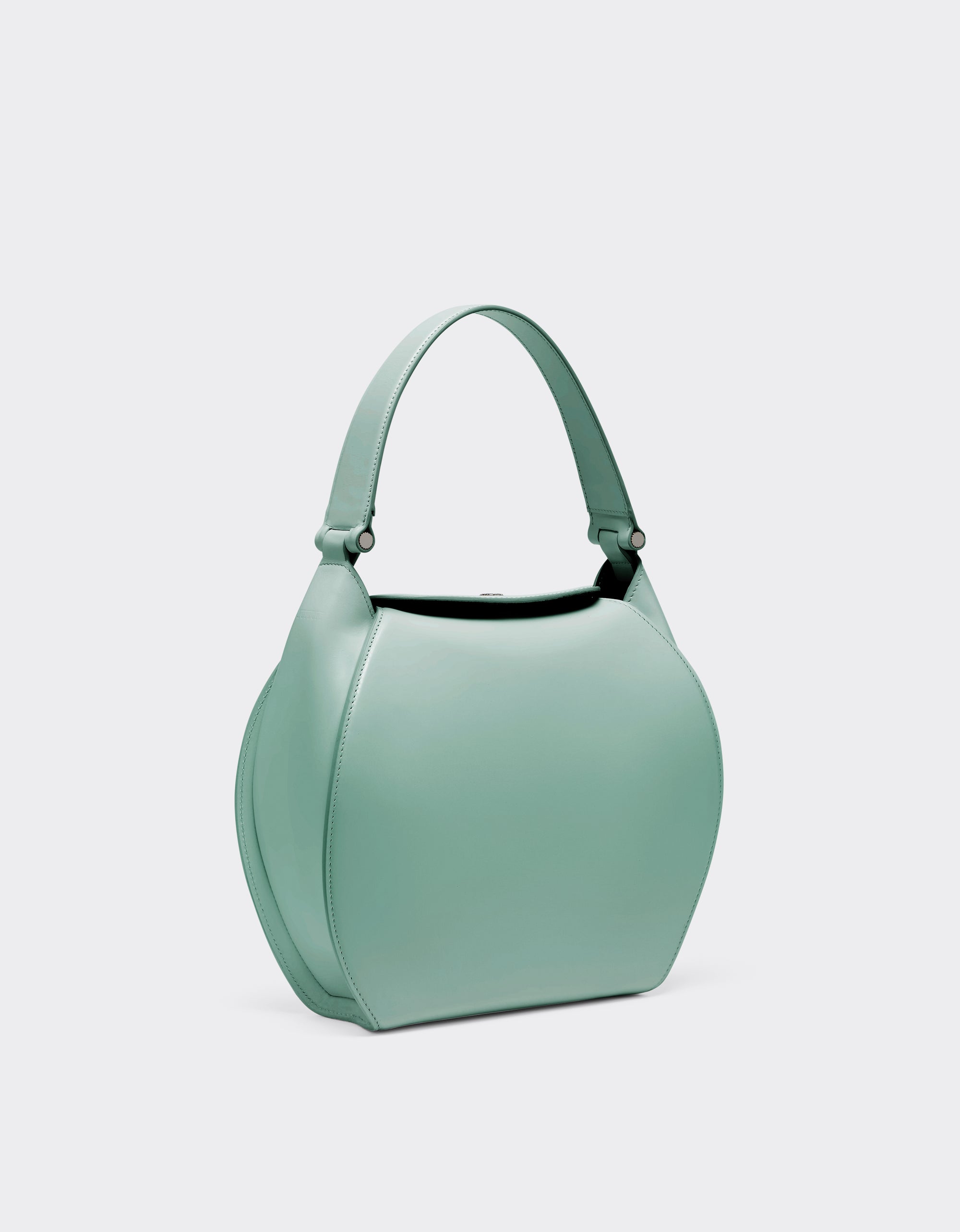 Sac hobo Dino Ferrari en cuir - Verde Ficus