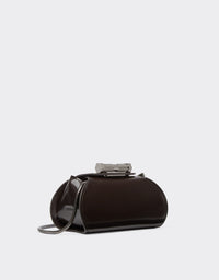 Mini sac Dino Ferrari en cuir - Marrone Scuro