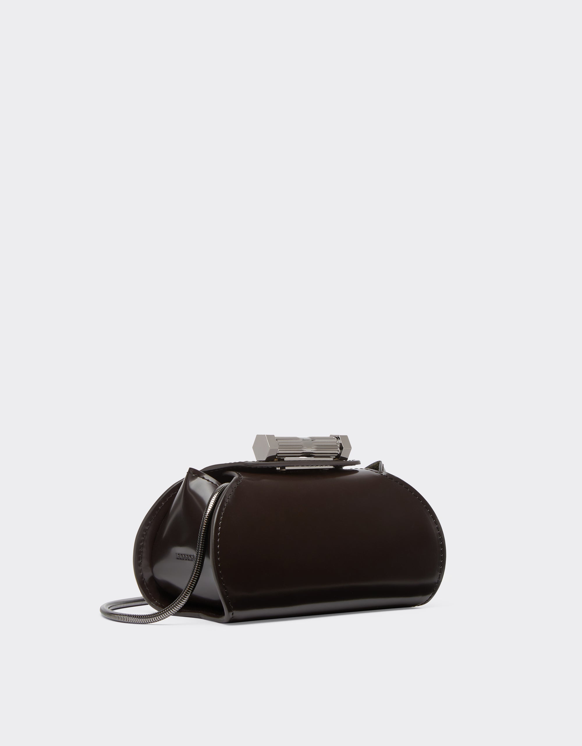 Mini sac Dino Ferrari en cuir - Marrone Scuro