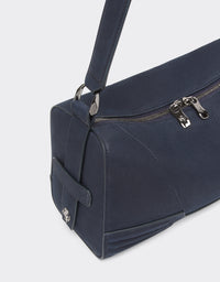 Sac bandoulière Ferrari GT en cuir - Navy Blu