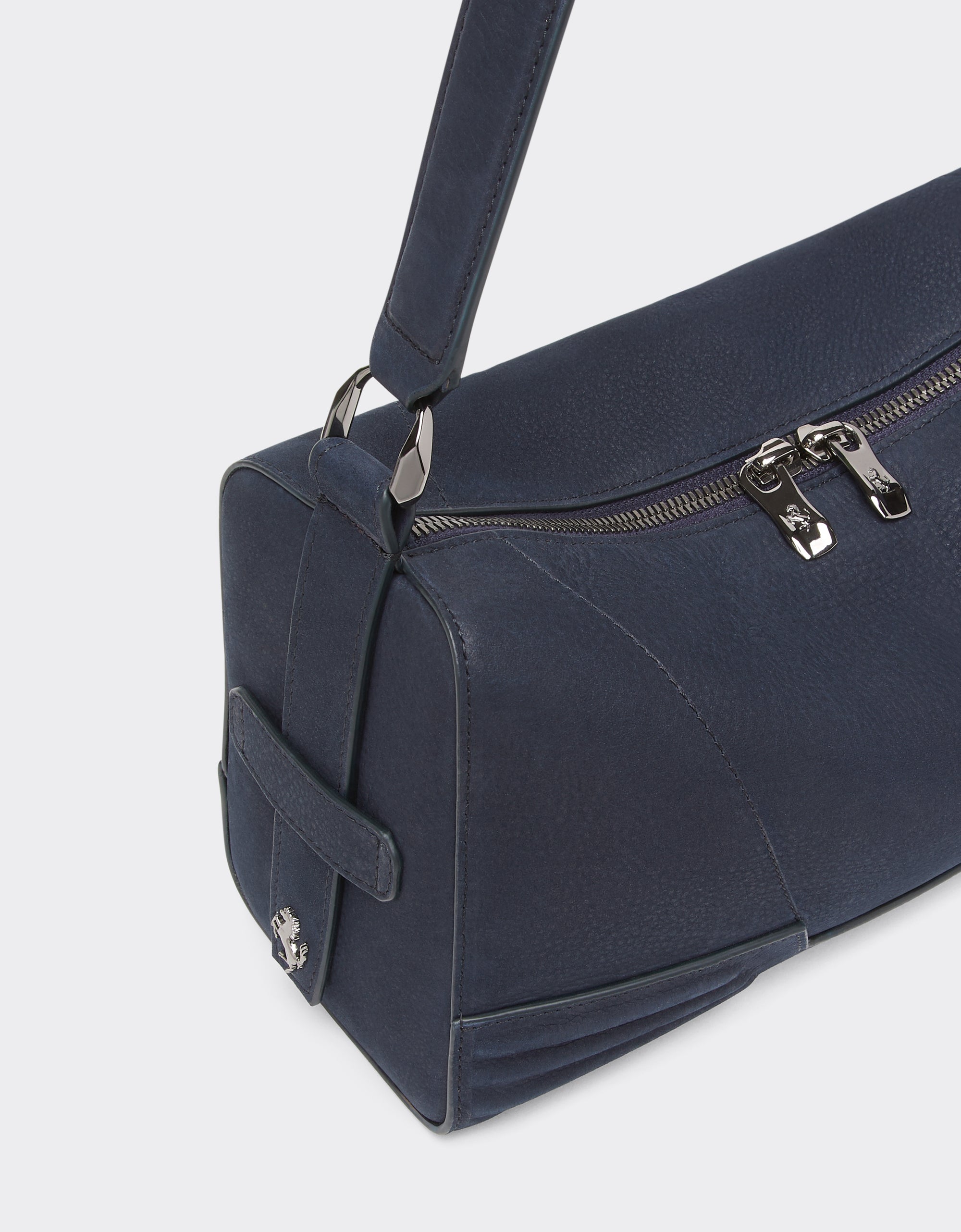 Sac bandoulière Ferrari GT en cuir - Navy Blu