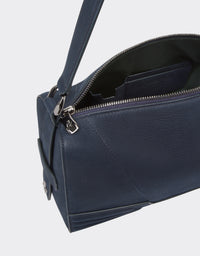 Sac bandoulière Ferrari GT en cuir - Navy Blu