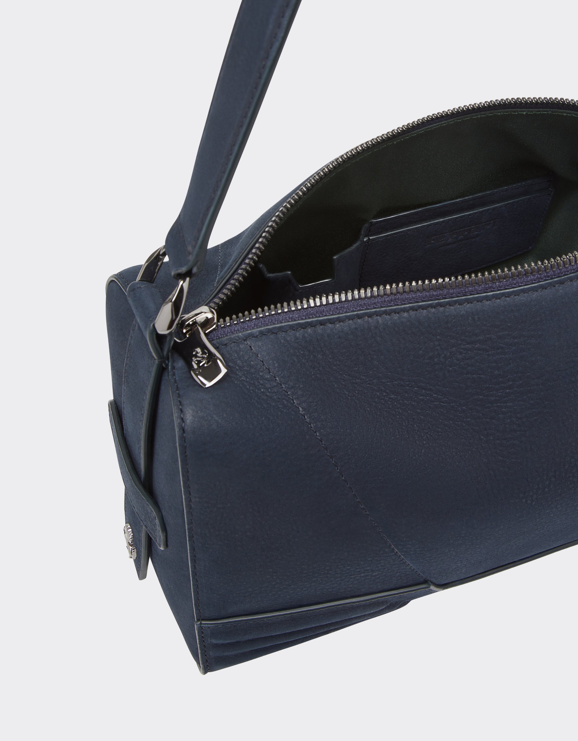 Sac bandoulière Ferrari GT en cuir - Navy Blu