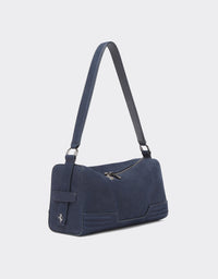 Sac bandoulière Ferrari GT en cuir - Navy Blu