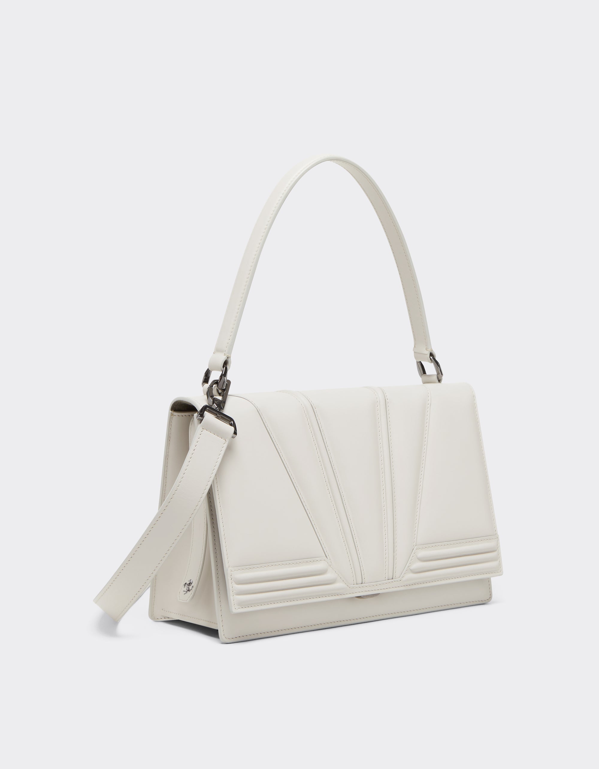 Sac à main Ferrari GT en cuir - Ecru