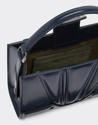 Sac à bandoulière  Ferrari GT en cuir - Navy Blu
