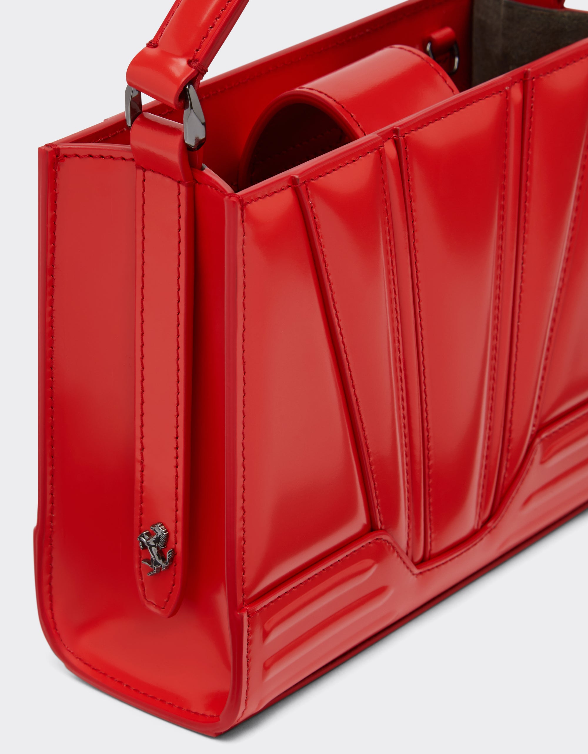 Sac à bandoulière Ferrari GT en cuir - Rosso Dino