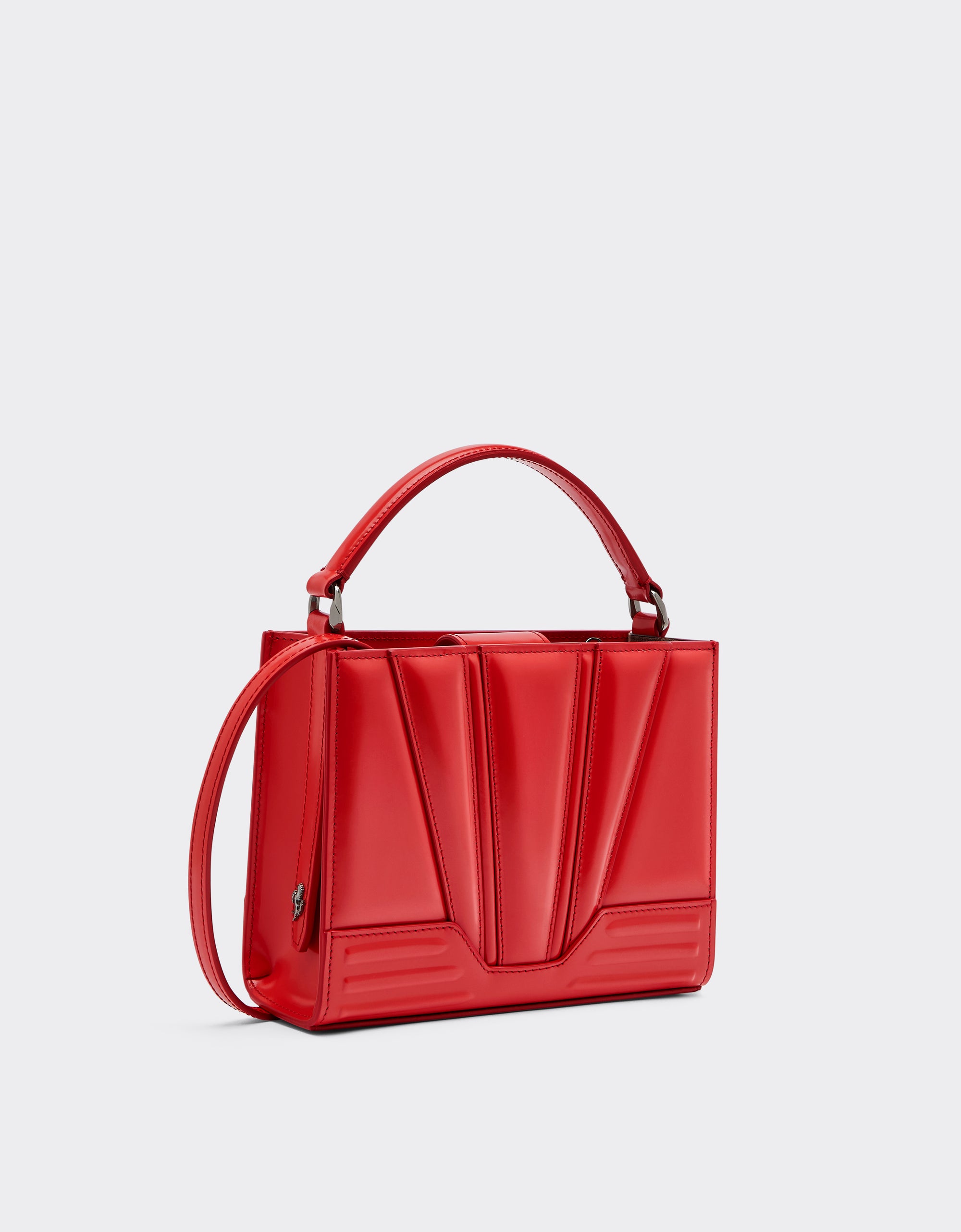 Sac à bandoulière Ferrari GT en cuir - Rosso Dino
