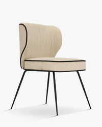 Chaise Wayne bicolore - Crème vanille