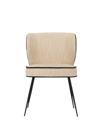 Chaise Wayne bicolore - Crème vanille