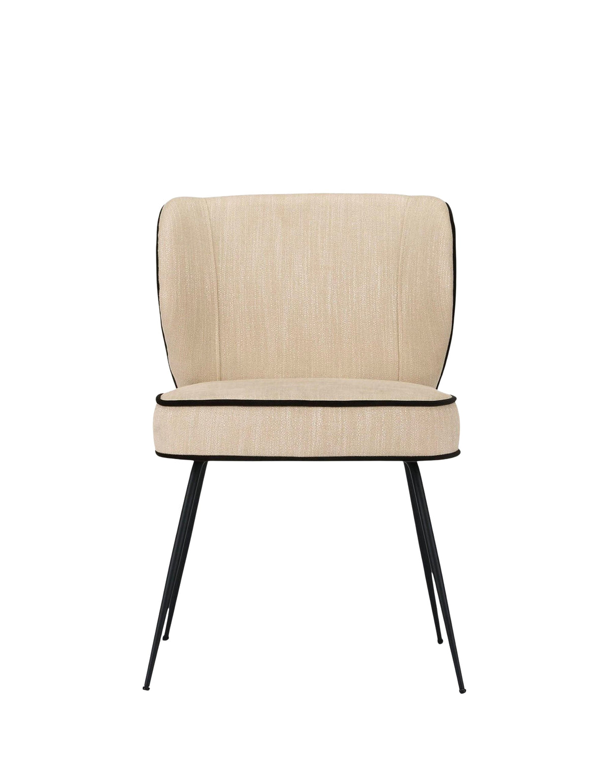 Chaise Wayne bicolore - Crème vanille
