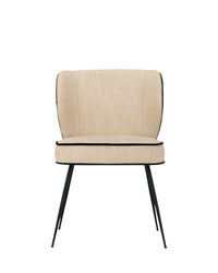 Chaise Wayne bicolore - Crème vanille