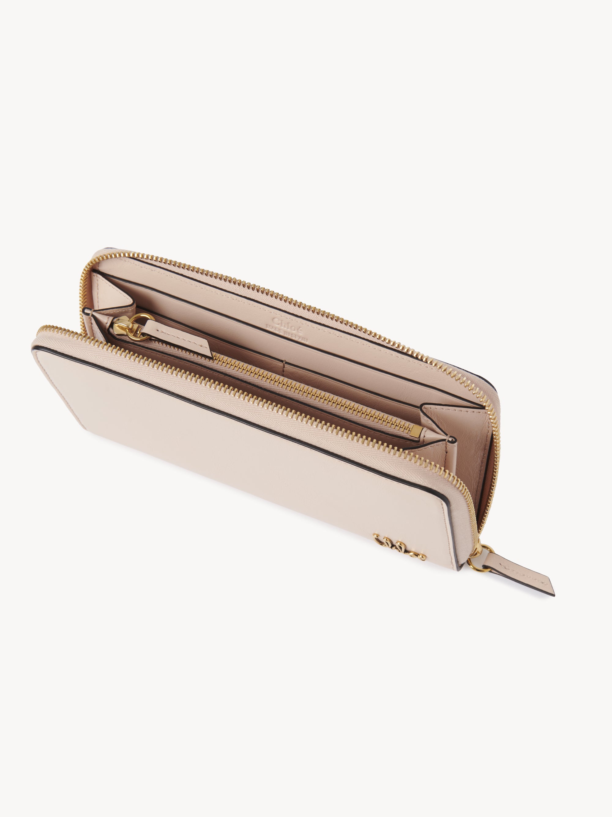 Long logo wallet - Cement Pink