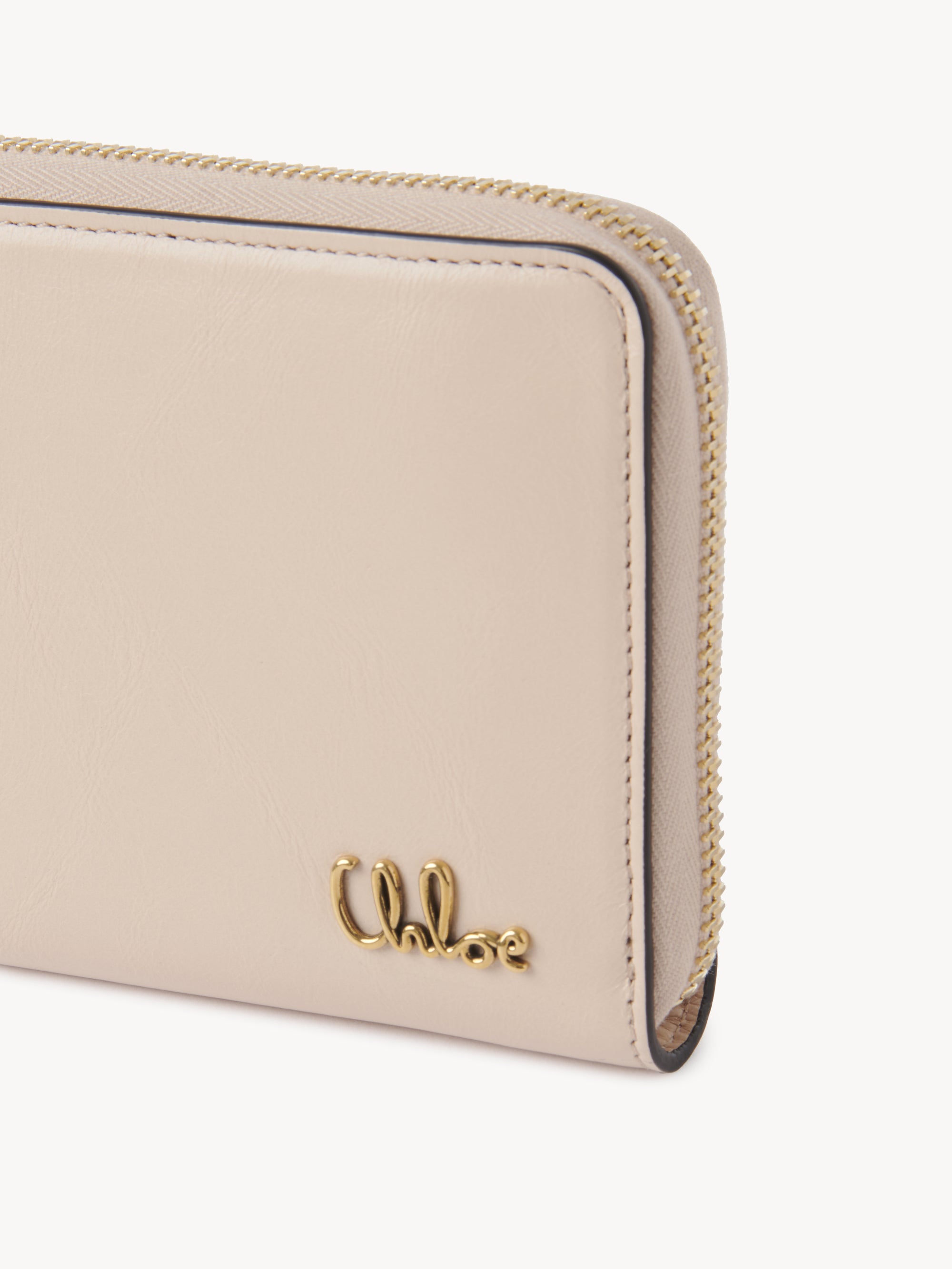 Long logo wallet - Cement Pink