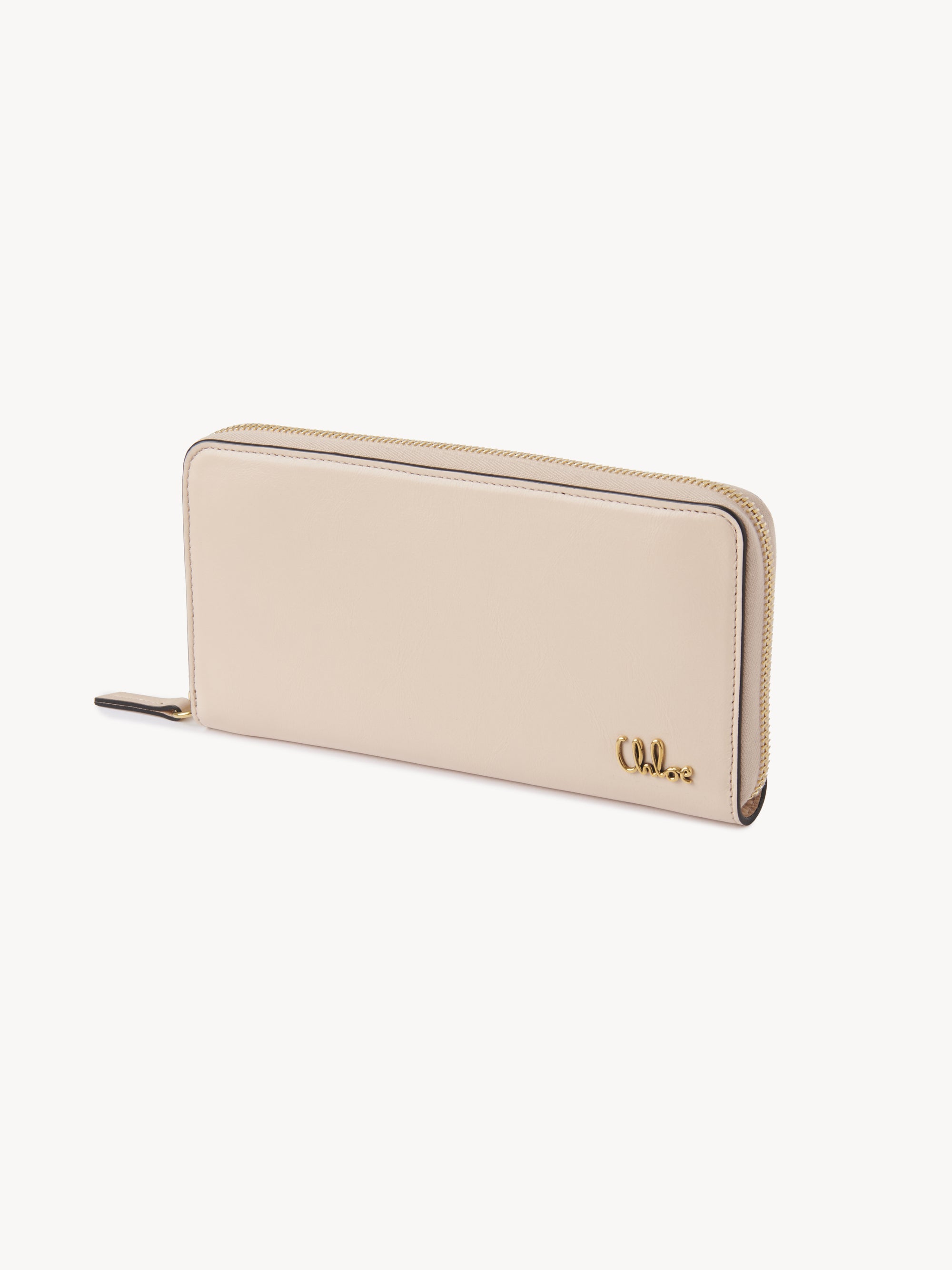 Long logo wallet - Cement Pink