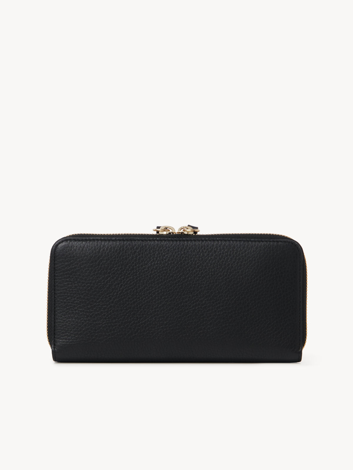 Black LONG ZIPPED WALLET - Black