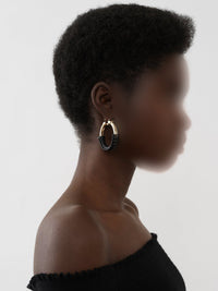 BASEPLUS_Black EARRINGS - Black