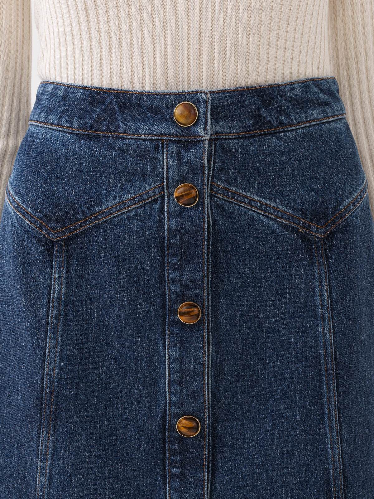 Faded Denim SKIRT - Faded Denim