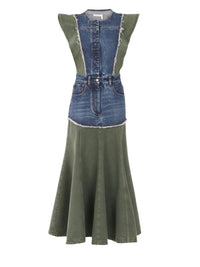 Blue & Green DRESS - Blue & Green