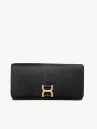 BASEPLUS_Black LONG WALLET WITH FLA - Black
