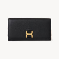 BASEPLUS_Black LONG WALLET WITH FLA - Black