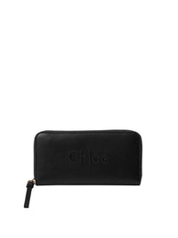 BASEPLUS_Black LONG ZIPPED WALLET - Black