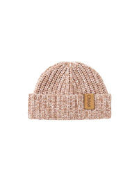Chapeau Chunky en cachemire - Beige & Pink