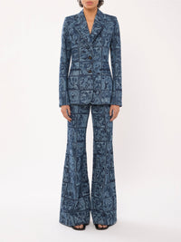 BASEPLUS_Multicolor Blue TROUSERS - Multicolor Blue