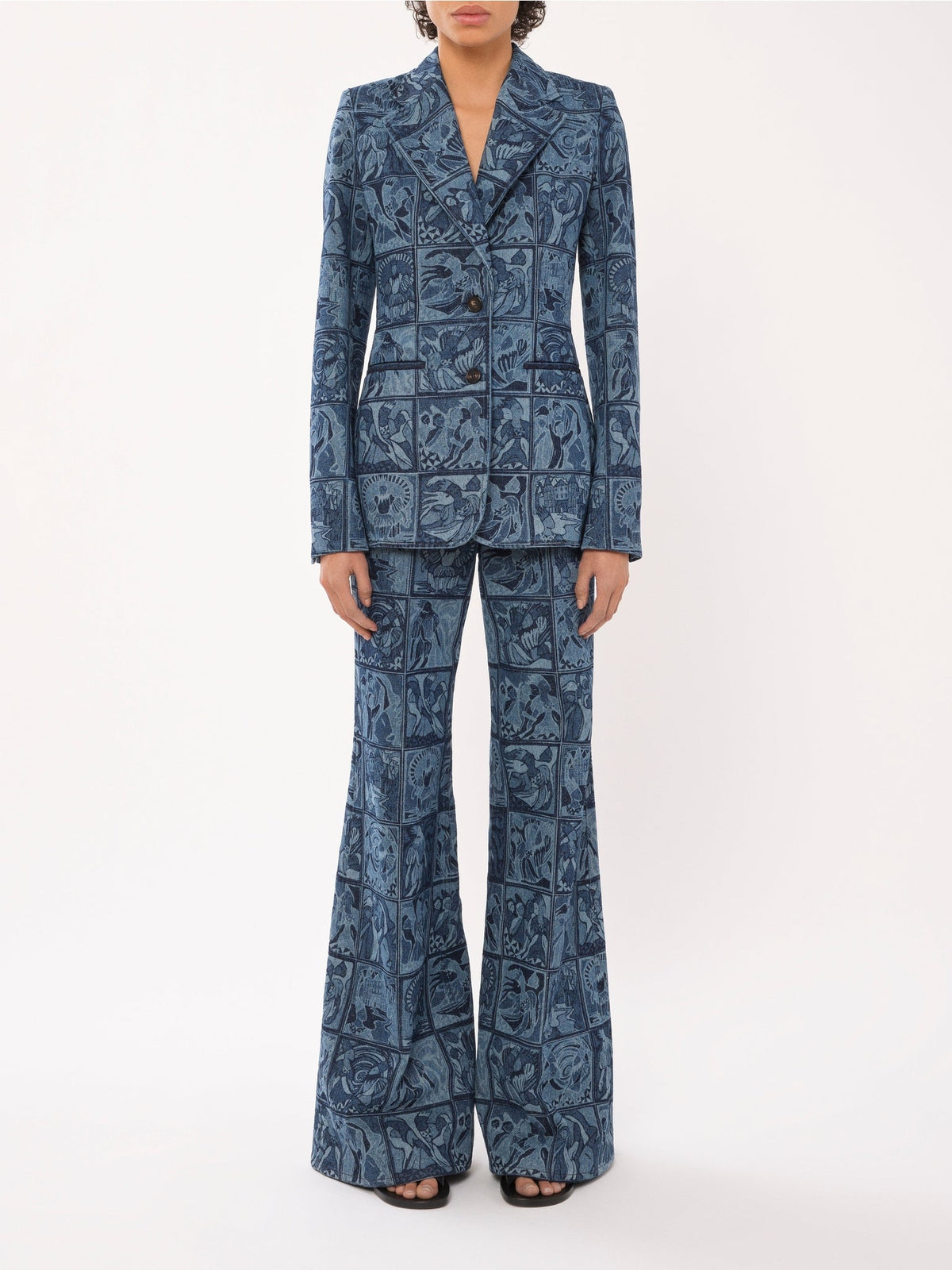 BASEPLUS_Multicolor Blue TROUSERS - Multicolor Blue