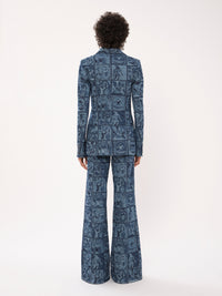 BASEPLUS_Multicolor Blue TROUSERS - Multicolor Blue
