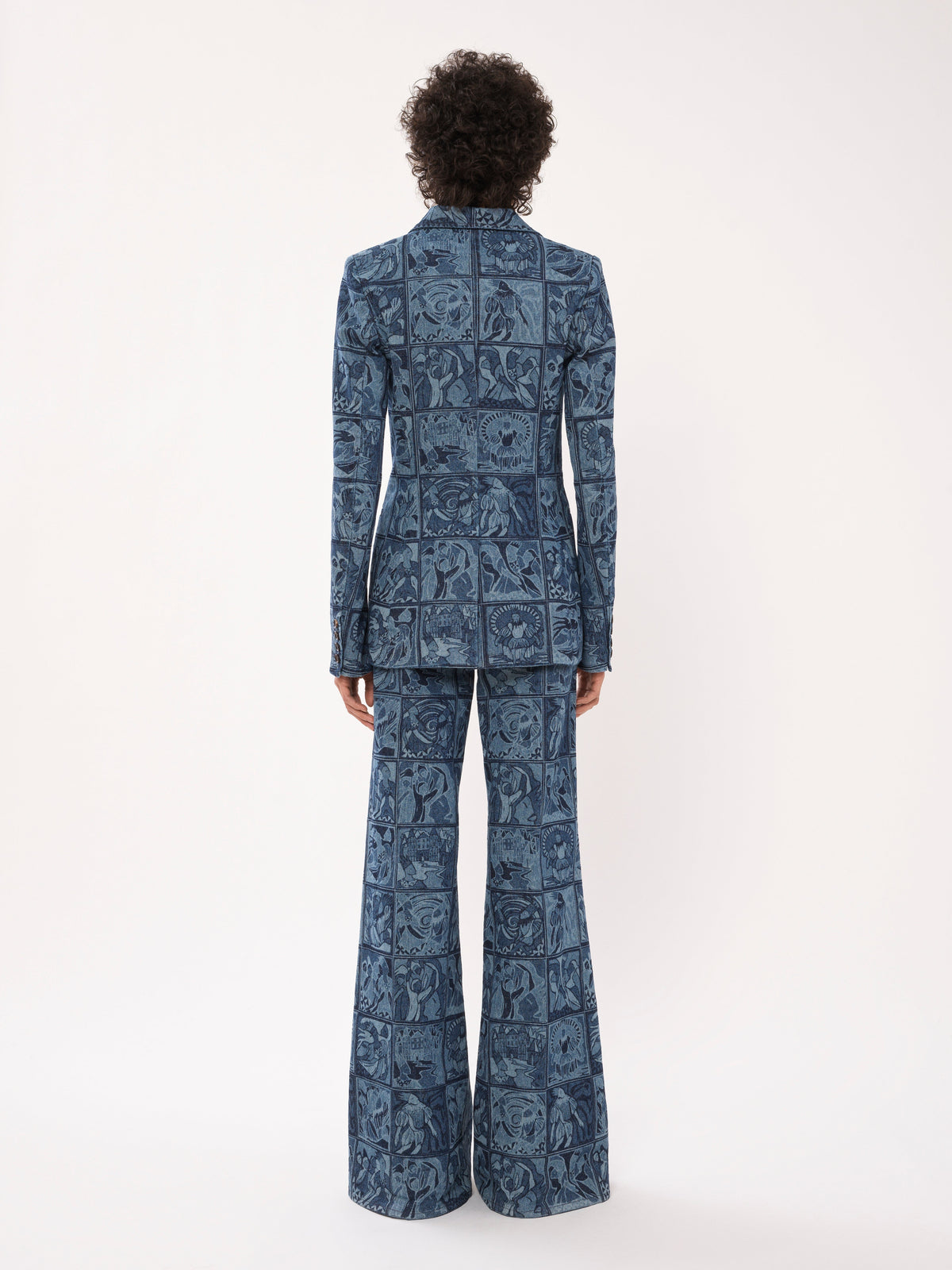 BASEPLUS_Multicolor Blue TROUSERS - Multicolor Blue