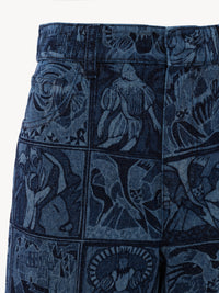 BASEPLUS_Multicolor Blue TROUSERS - Multicolor Blue