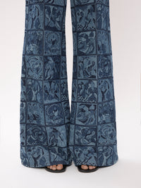 BASEPLUS_Multicolor Blue TROUSERS - Multicolor Blue