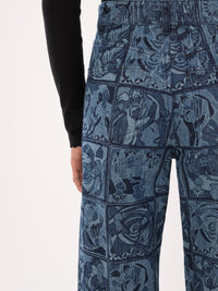 BASEPLUS_Multicolor Blue TROUSERS - Multicolor Blue