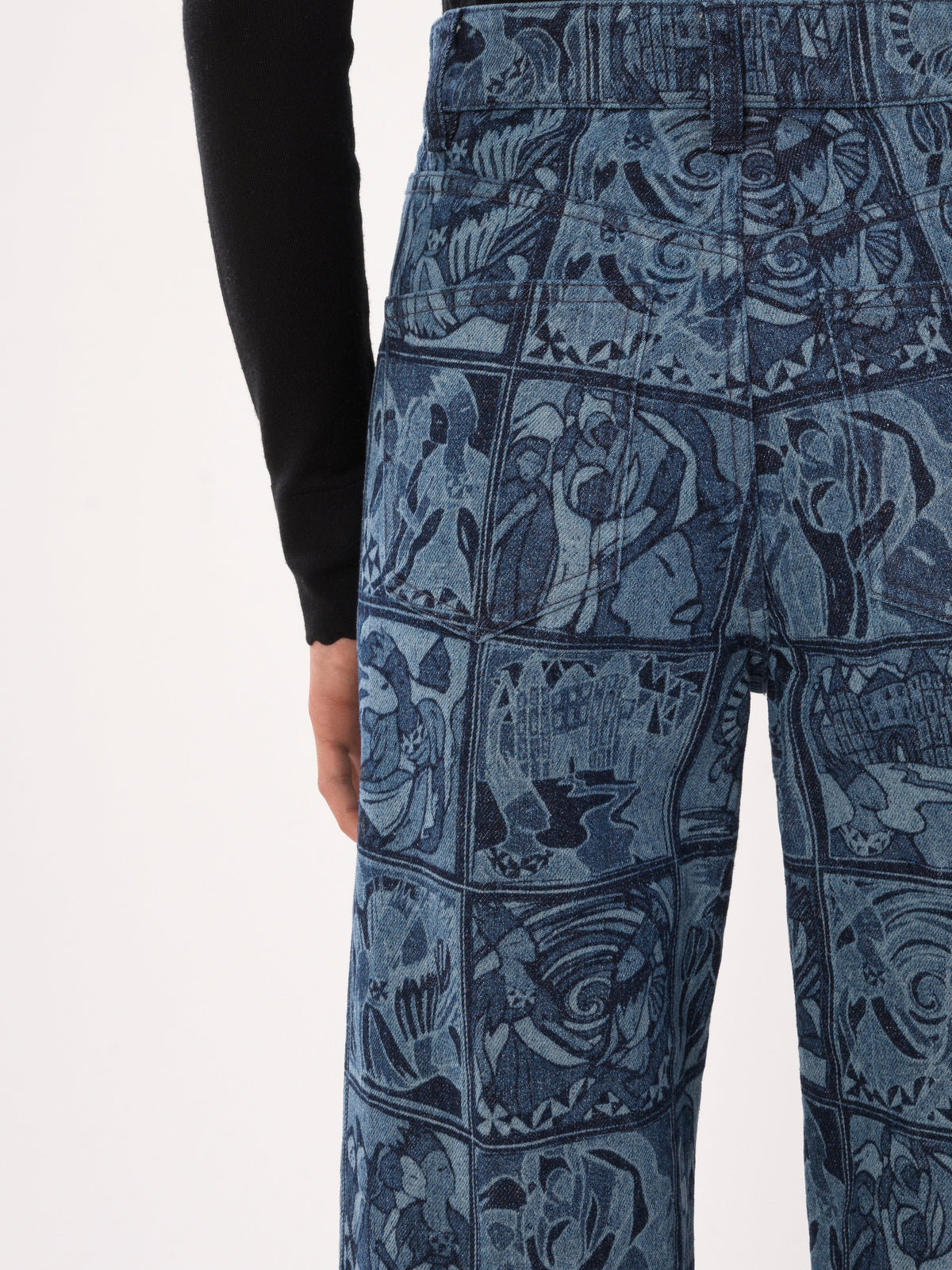 BASEPLUS_Multicolor Blue TROUSERS - Multicolor Blue