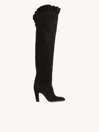 BASEPLUS_Black OVER THE KNEE BOOTS - Black
