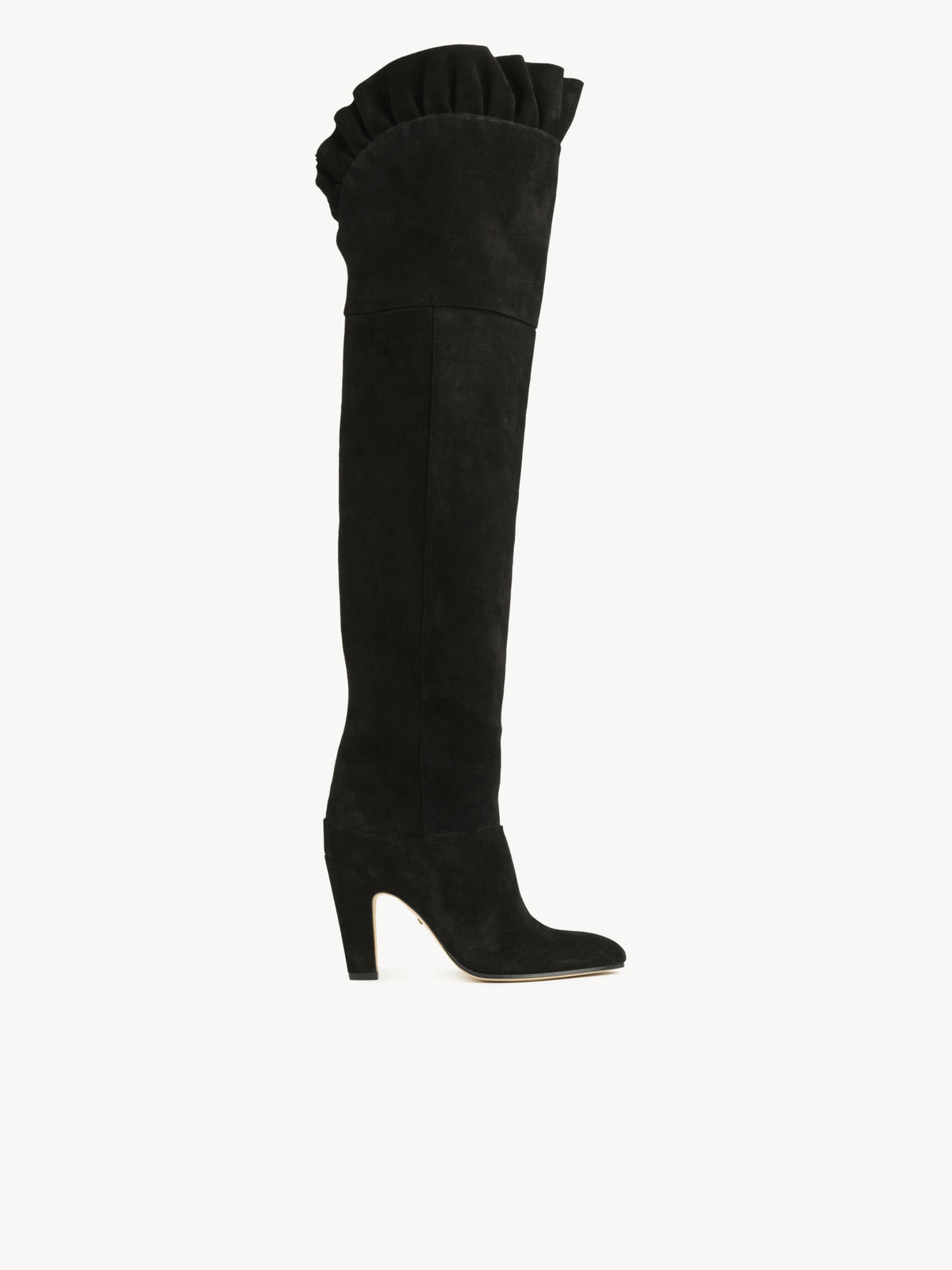 BASEPLUS_Black OVER THE KNEE BOOTS - Black