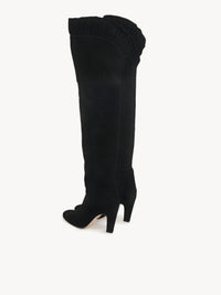 BASEPLUS_Black OVER THE KNEE BOOTS - Black
