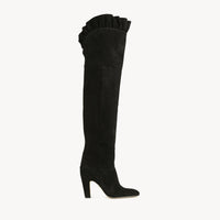 BASEPLUS_Black OVER THE KNEE BOOTS - Black