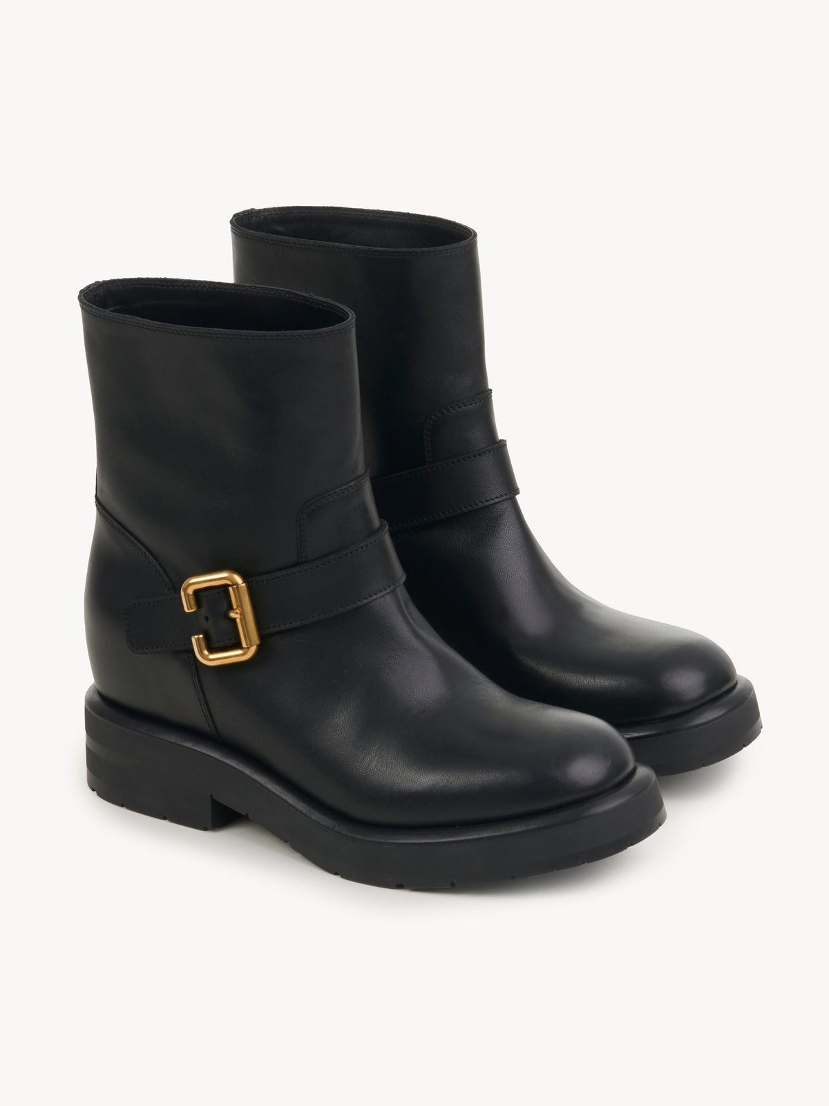 BASEPLUS_Black ANKLE BOOTS - Black
