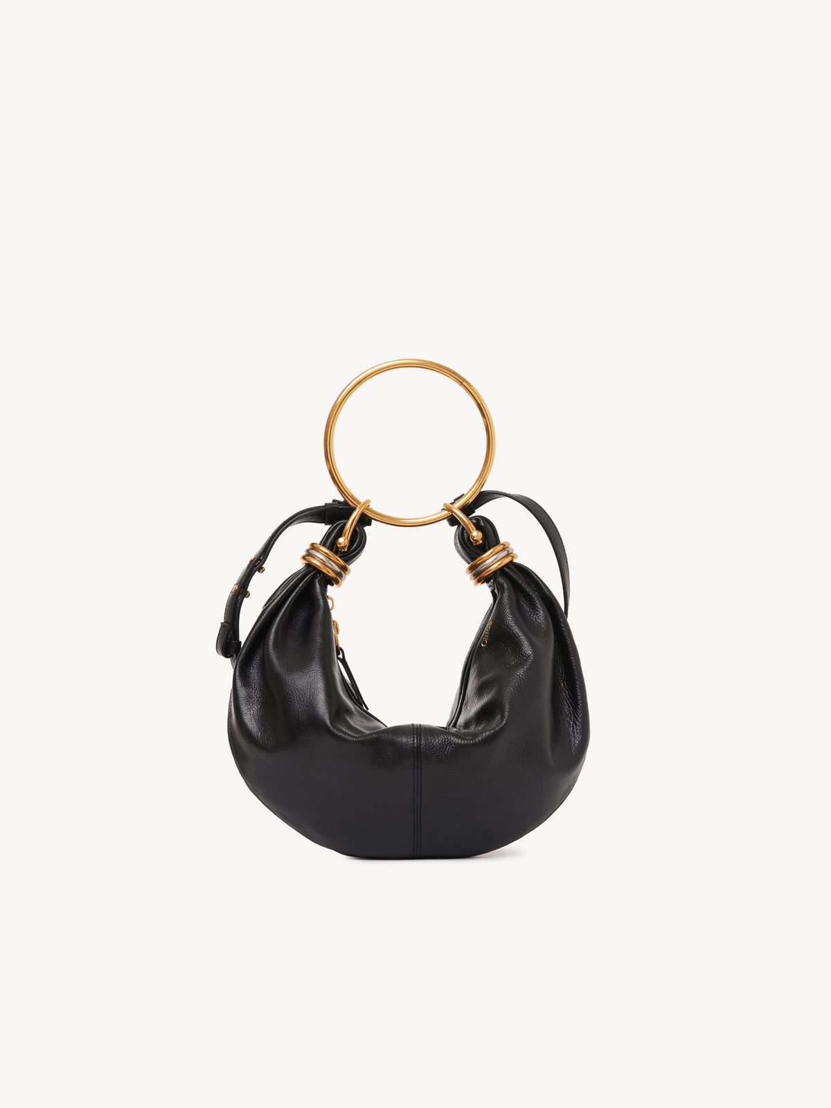 BASEPLUS_Black SMALL HOBO BAG - Black