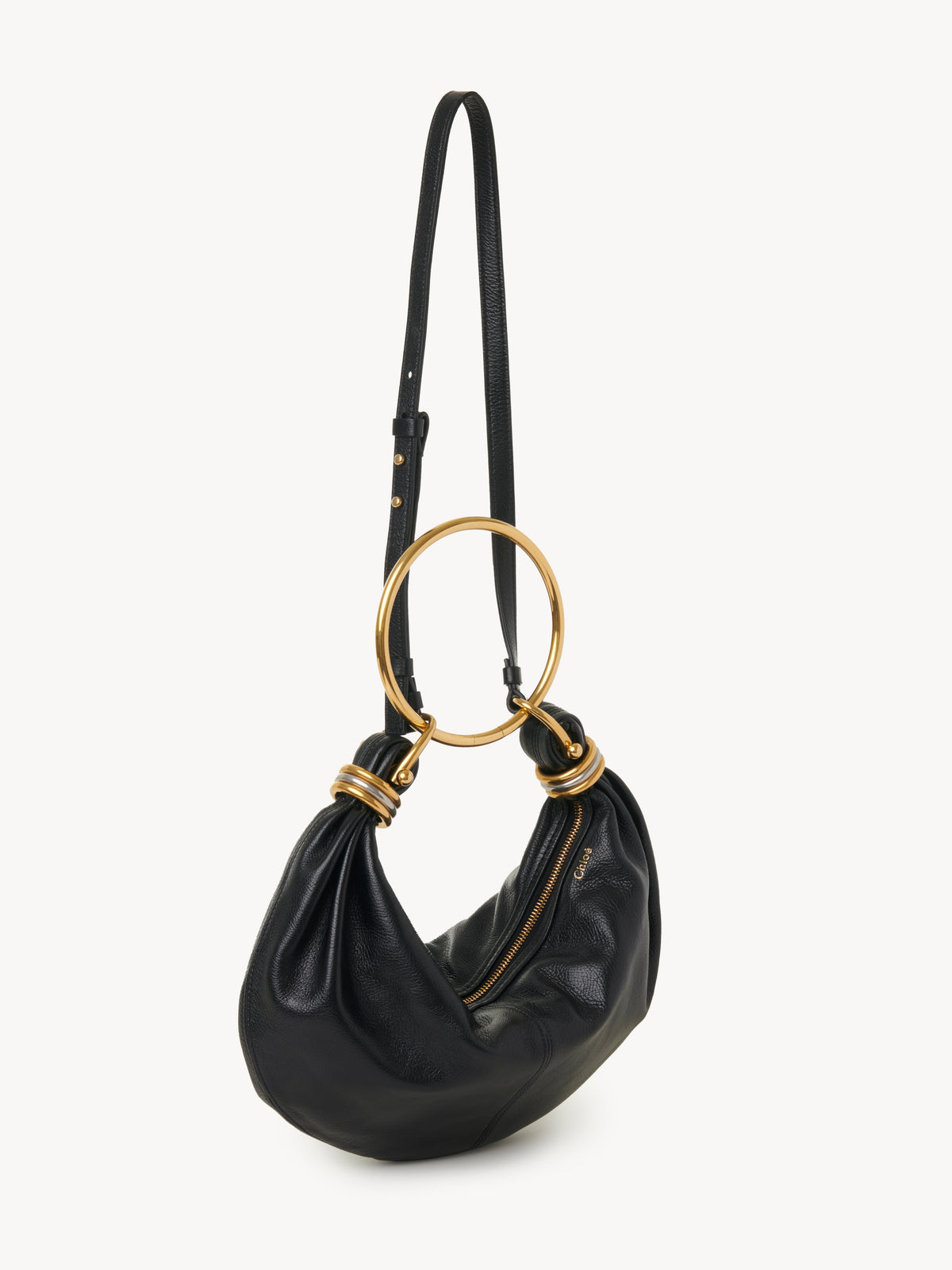BASEPLUS_Black SMALL HOBO BAG - Black