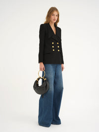 BASEPLUS_Black SMALL HOBO BAG - Black