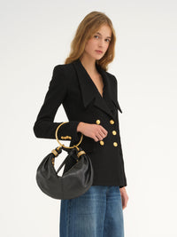 BASEPLUS_Black SMALL HOBO BAG - Black