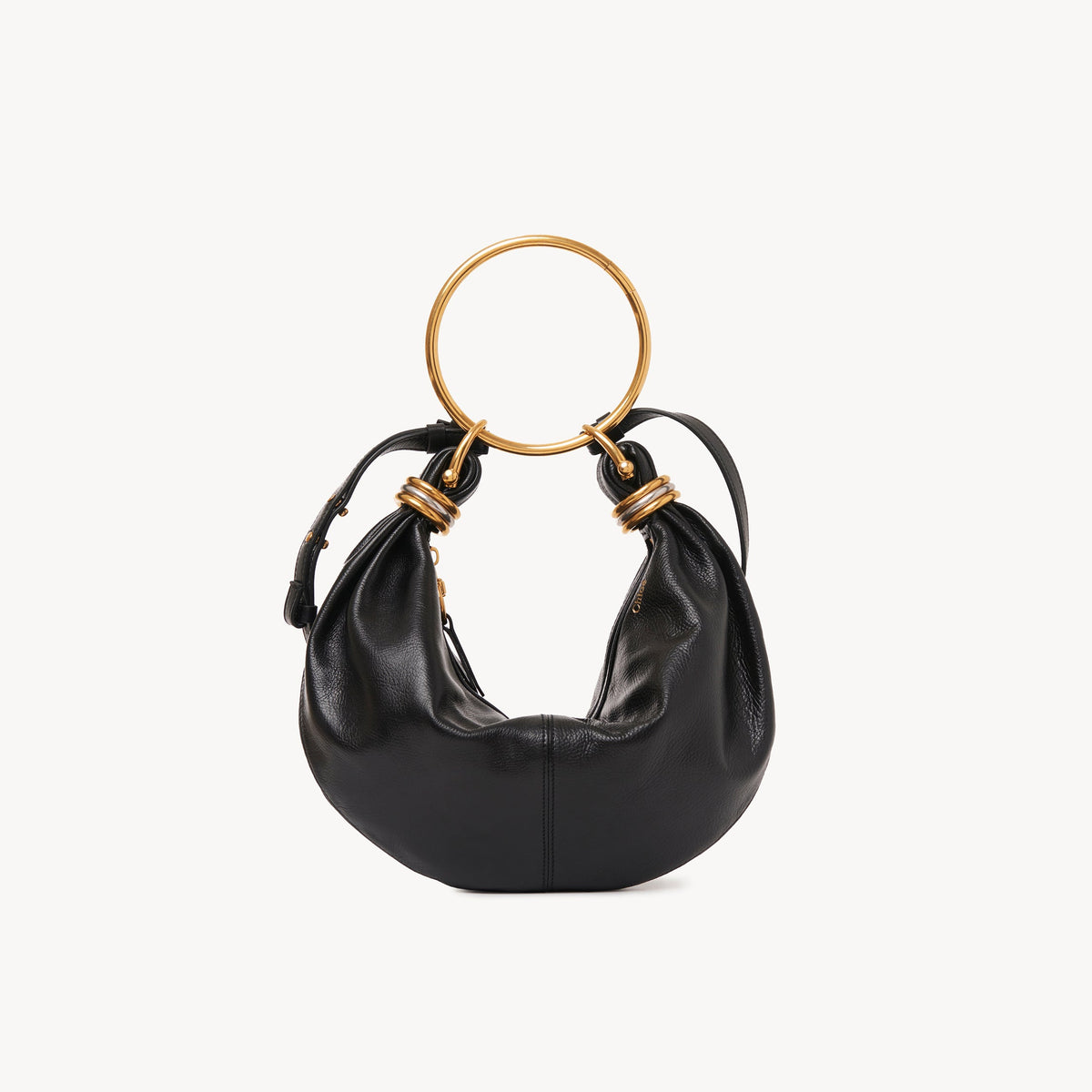 BASEPLUS_Black SMALL HOBO BAG - Black