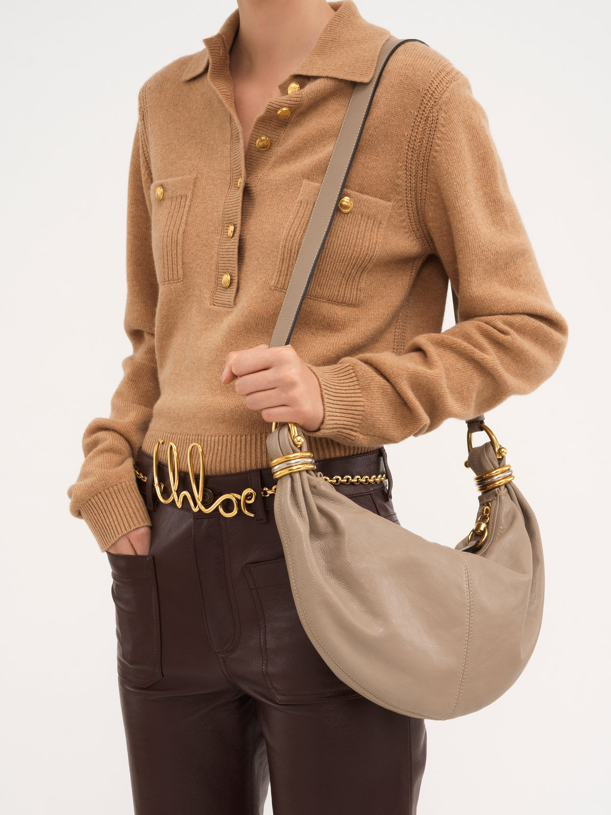 Motty Grey SMALL HOBO BAG - Motty Grey