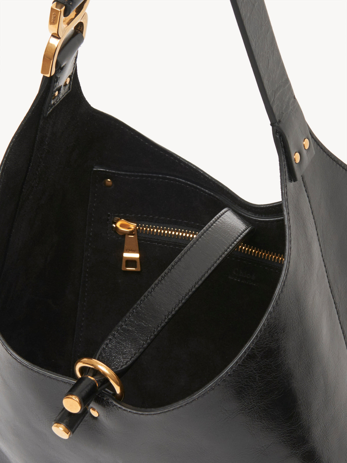 BASEPLUS_Black SMALL HOBO BAG - Black