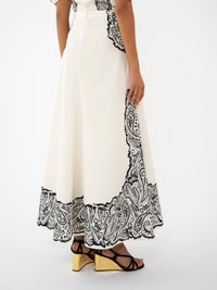 BASEPLUS_Black & White SKIRT - Black & White