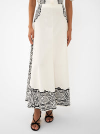 BASEPLUS_Black & White SKIRT - Black & White