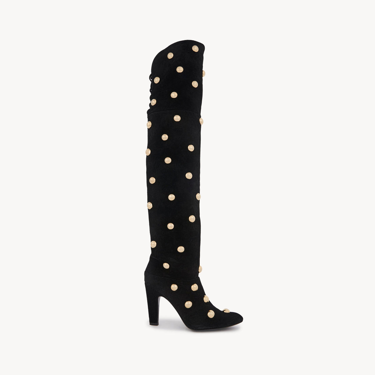 Black OVER THE KNEE BOOT - Black
